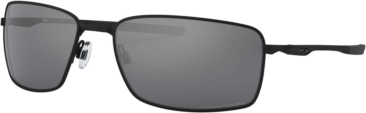 Oakley Square Wire Lunettes de Soleil Matte Black/Black Iridium Polar