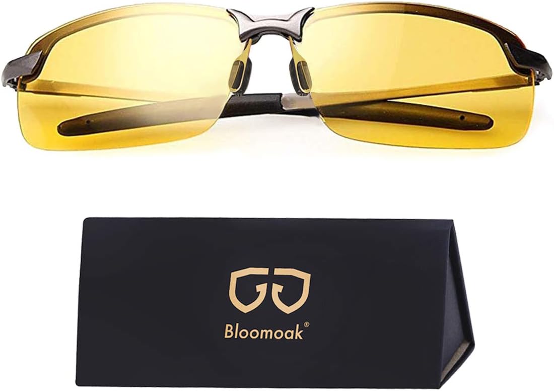 Lunettes de Conduite Nocturne, Lunettes de Vision Nocturne, Conduite de Nuit Lunettes Anti-éblouissement Lunettes Polarisées