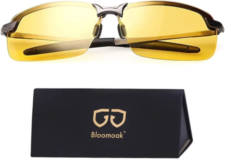 Lunettes de Conduite Nocturne, Lunettes de Vision Nocturne, Conduite de Nuit Lunettes Anti-éblouissement Lunettes Polarisées