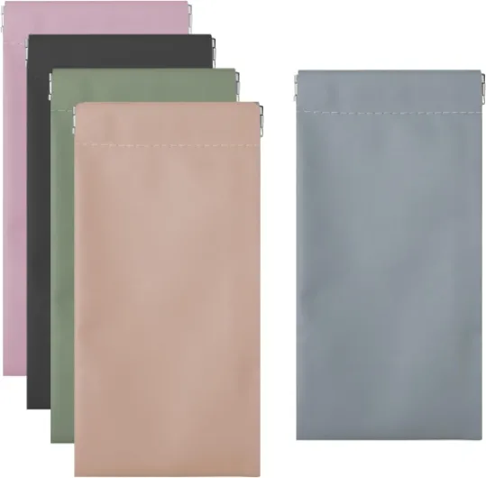 Newpop Etui Lunettes(5Pcs), Souple Étuis et Légère Cuir Portable, Résistant Aux Rayures Étui Sacoche pour Femmes Hommes, Pochette Lunette de Soleil, pour Gadgets, Lentilles, Lunettes de Soleil