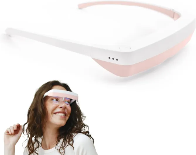 3 Lunettes de luminothérapie - Lampe de Luminothérapie Portable pour les Troubles du Sommeil et le Blues Hivernal - Déjà Plus de 300.000+ Utilisateurs Satisfaits (Rose)