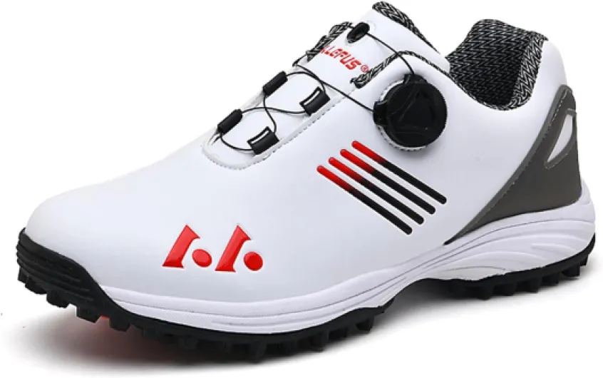 BLBK Chaussures de golf imperméables et légères pour homme 45 EU Rouge et Blanc