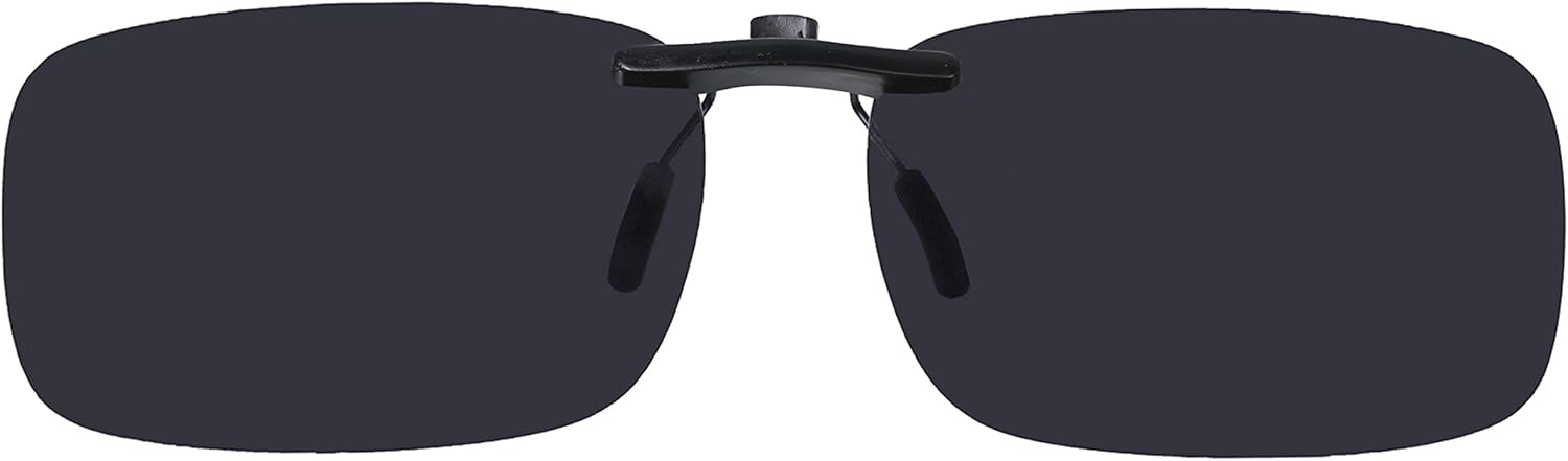 Clip Solaire pour Lunettes de Vue Polarisée Clip Lunettes de Soleil Anti-reflet UV400 Hommes Femmes Conduite Voyage Sport Noir 59*40 MM