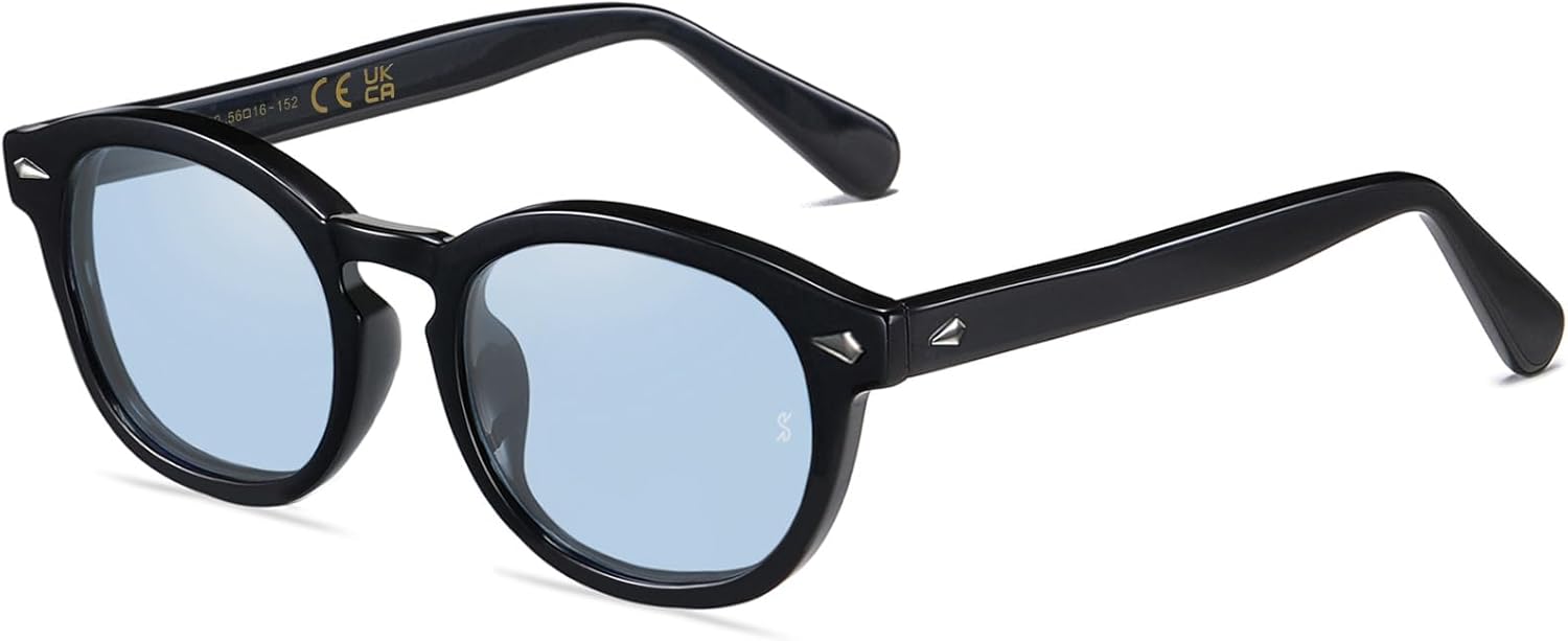 Lunettes de soleil ovales polarisées pour hommes et femmes, verres teintés de style rétro rond de capitaine de pirate, lunettes des années 80 1-3 L