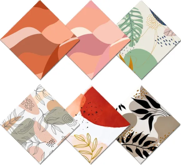 6 PCS chiffon lunettes de vue,Réutilisable 16 x 16cm microfibre lunettem,pour Nettoyage lunettes avec,design mignon pour femmes et fille (B9-Art)