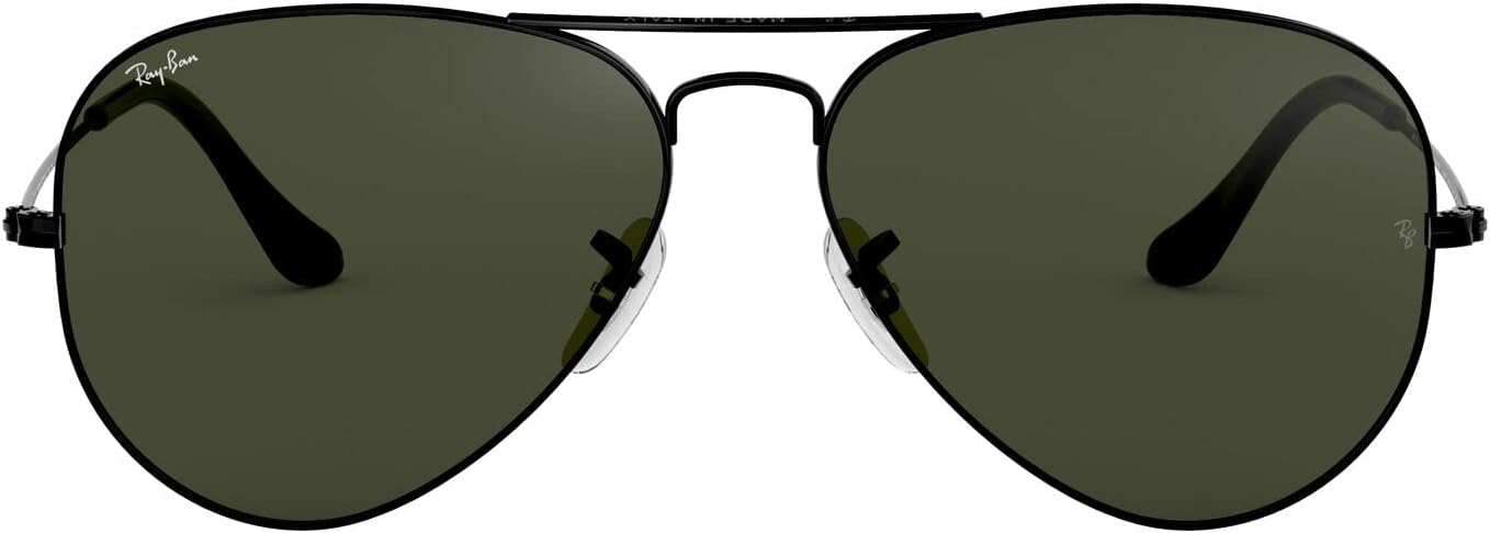 Ray-Ban Aviator Montures de lunettes Mixte (lot de 1) 58 mm Noir/Gris/Vert(l2823)