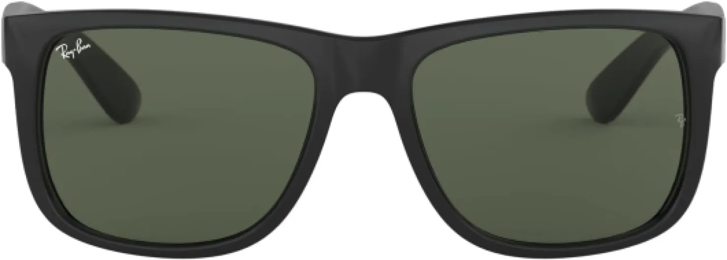 Ray-Ban Rb4165 Justin Lunettes de soleil rectangulaires Noir (Black/Green) 54 Millimètres