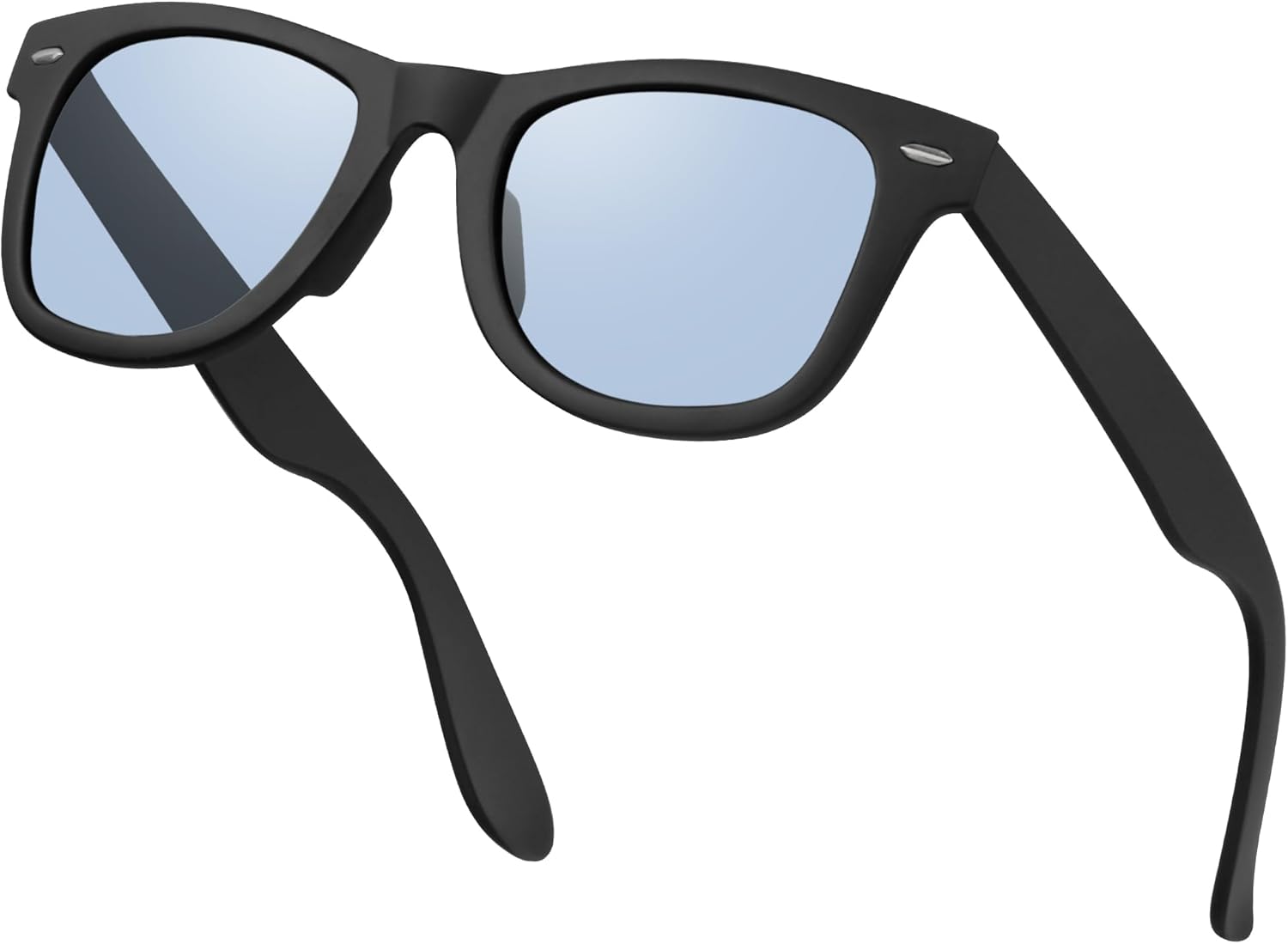 Ymmott Lunettes de Soleil Homme Polarisées - Classique Lunette Soleil Carré pour Protection UV400 Homme Femme Conduite Pêche Bleu Clair