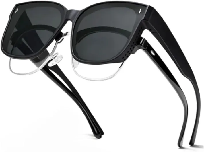 Surlunettes de Soleil Femme Homme Lunettes de Soleil Polarisées Protection UV400 Unisexe Surdimensionnées Classique TR90 Tendance Carrées Cadre pour Conduite Cyclisme Sport et Loisirs