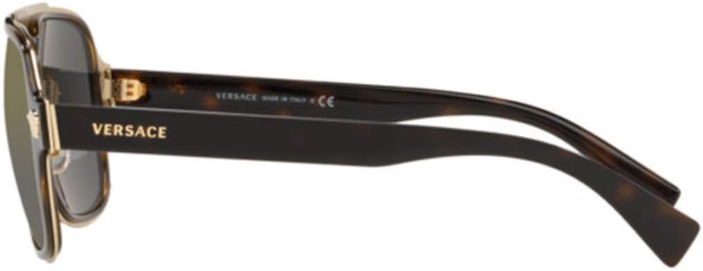 Versace Montures de Lunettes Homme 55.0 Noir (Dark Havana)