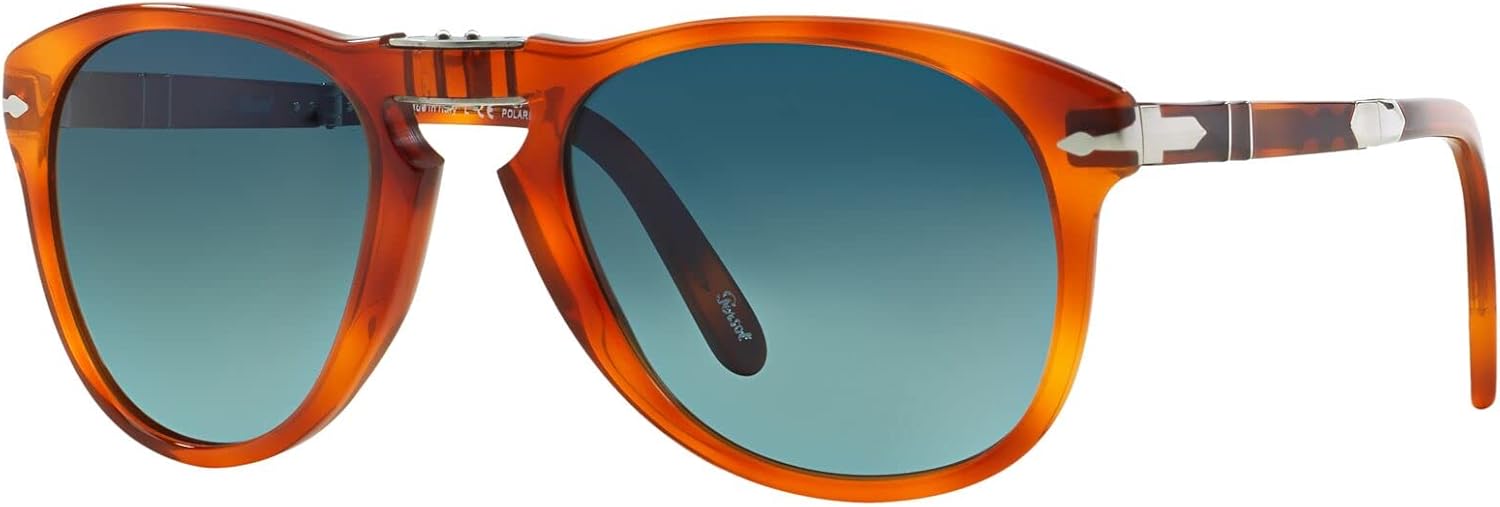 Persol Lunettes de Soleil STEVE MCQUEEN LIMITED EDITION PO 0714SM Terra Di Siena/Blue Shaded 54/21/140 unisexe