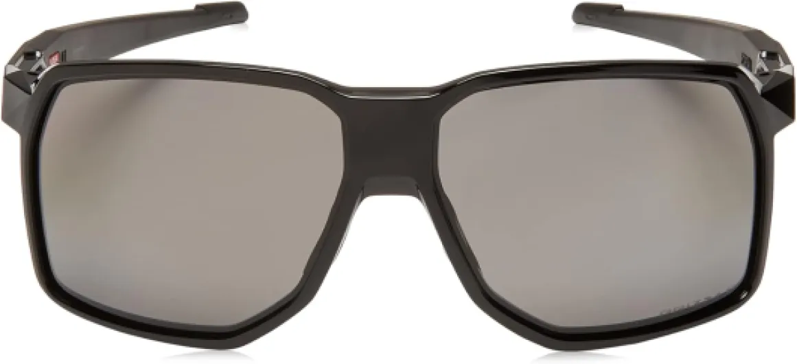 Oakley Men's OO9446 Portal Rectangular Sunglasses, Polished Black/Prizm Grey Polarized, 62 mm