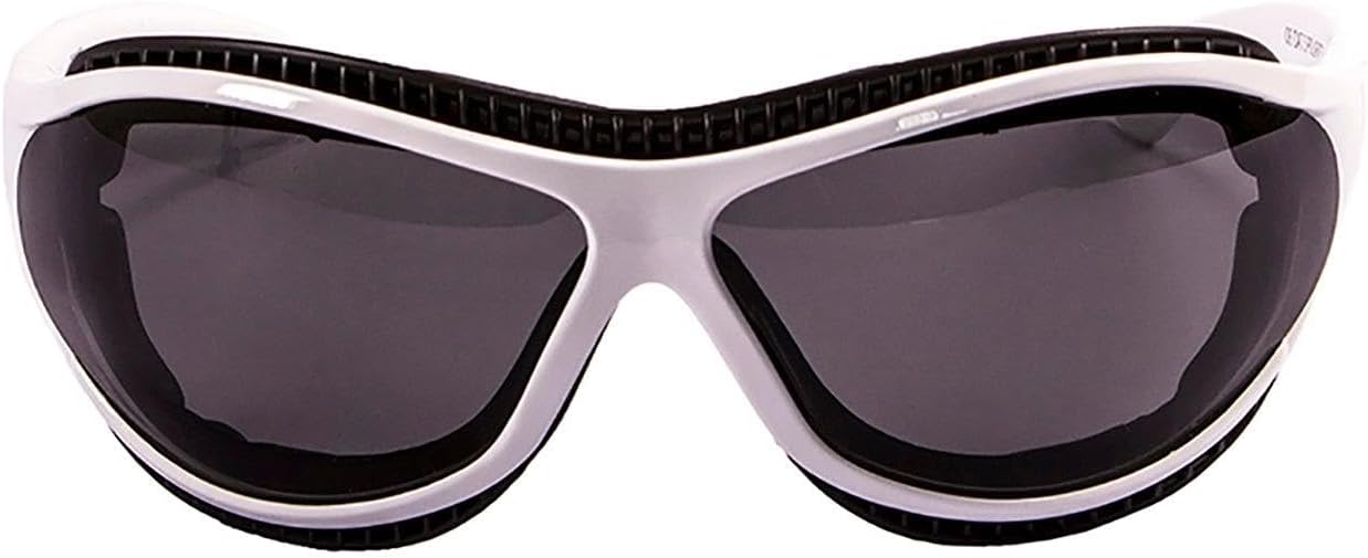 OCEAN Terre de feu Lunettes de soleil flottantes Sports d'eau polarisées Kitesurf Wing Foil blanc mat Fumée
