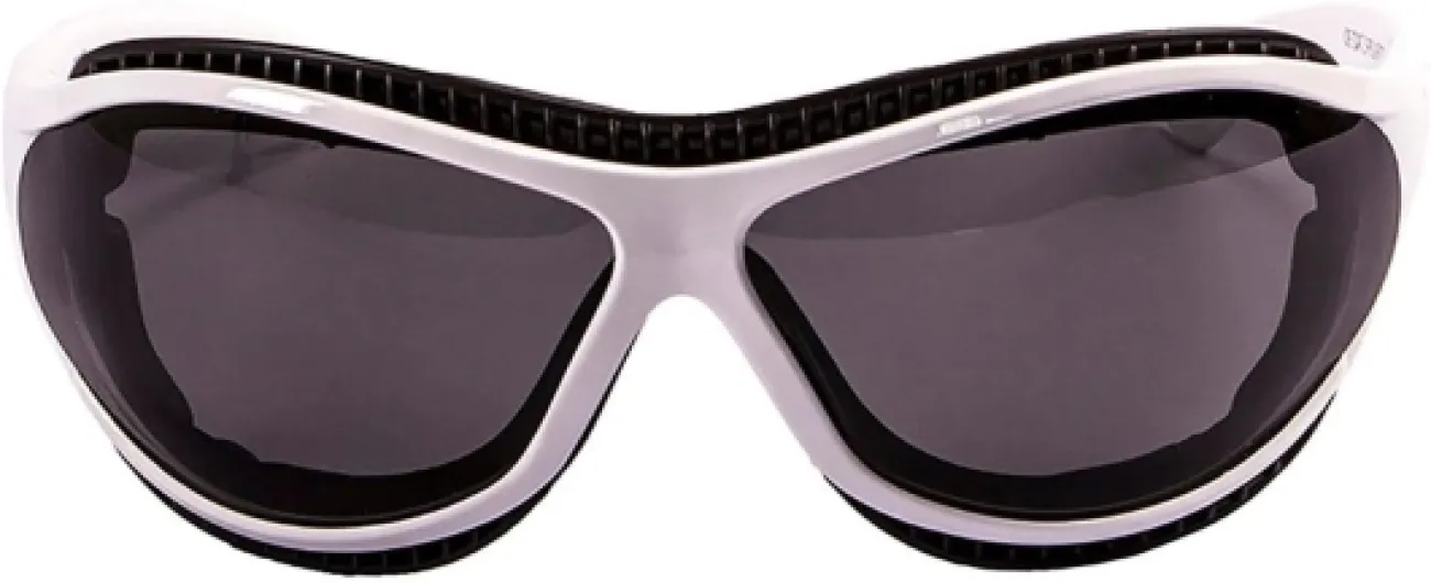 OCEAN Terre de feu Lunettes de soleil flottantes Sports d'eau polarisées Kitesurf Wing Foil blanc mat Fumée