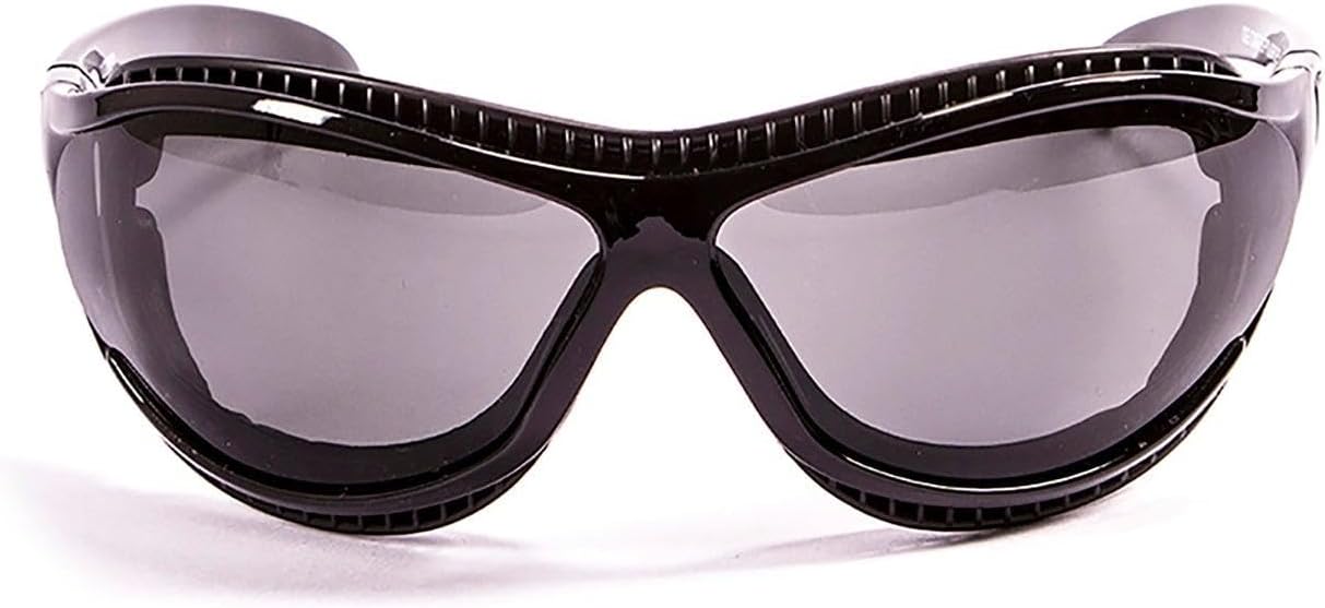 OCEAN Terre de feu Lunettes de soleil flottantes Sports d'eau polarisées Kitesurf Wing Foil noir (ultra brillant) Fumée