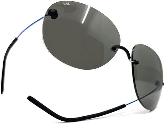 Alpine F1 Eyewear - Lunettes de Soleil - Titane - Élégantes et Sportives - Confort Garanti - Branches Ergonomiques - Protection Intégrale contre les Rayons UVA et UVB - Fabriqué en France Noir