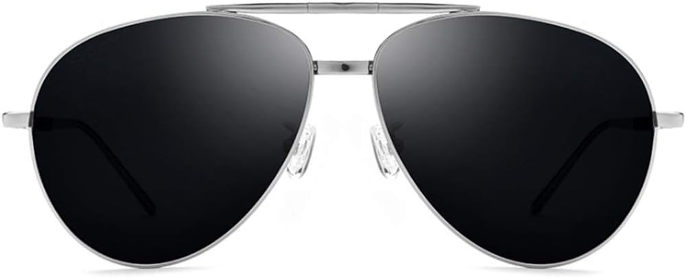 Lunettes de Soleil Lunettes Pliable polarisants Anti-éblouissement de soleil au volant d'extérieur ultra-léger Pure lunettes titane hommes pour Une Utilisation en Extérieur Noir 140x146x50mm