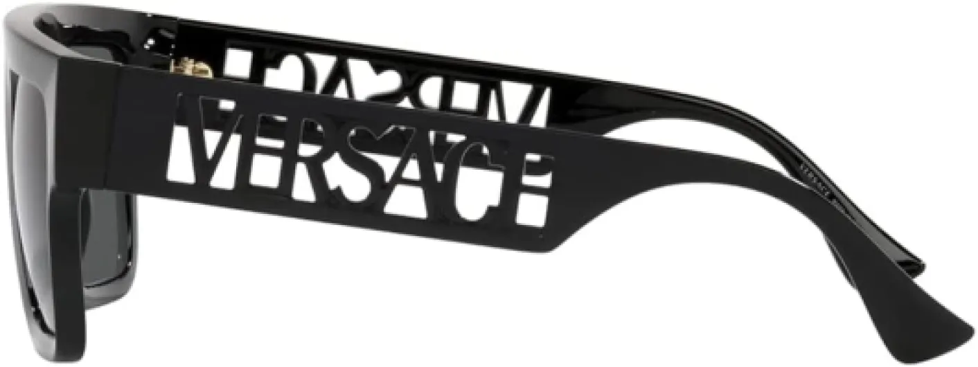 Versace Versace Lunettes de soleil couleur Gb1 non polarisées unisexe adulte (lot de 1) 53/20/140 Noir/Gris Foncé