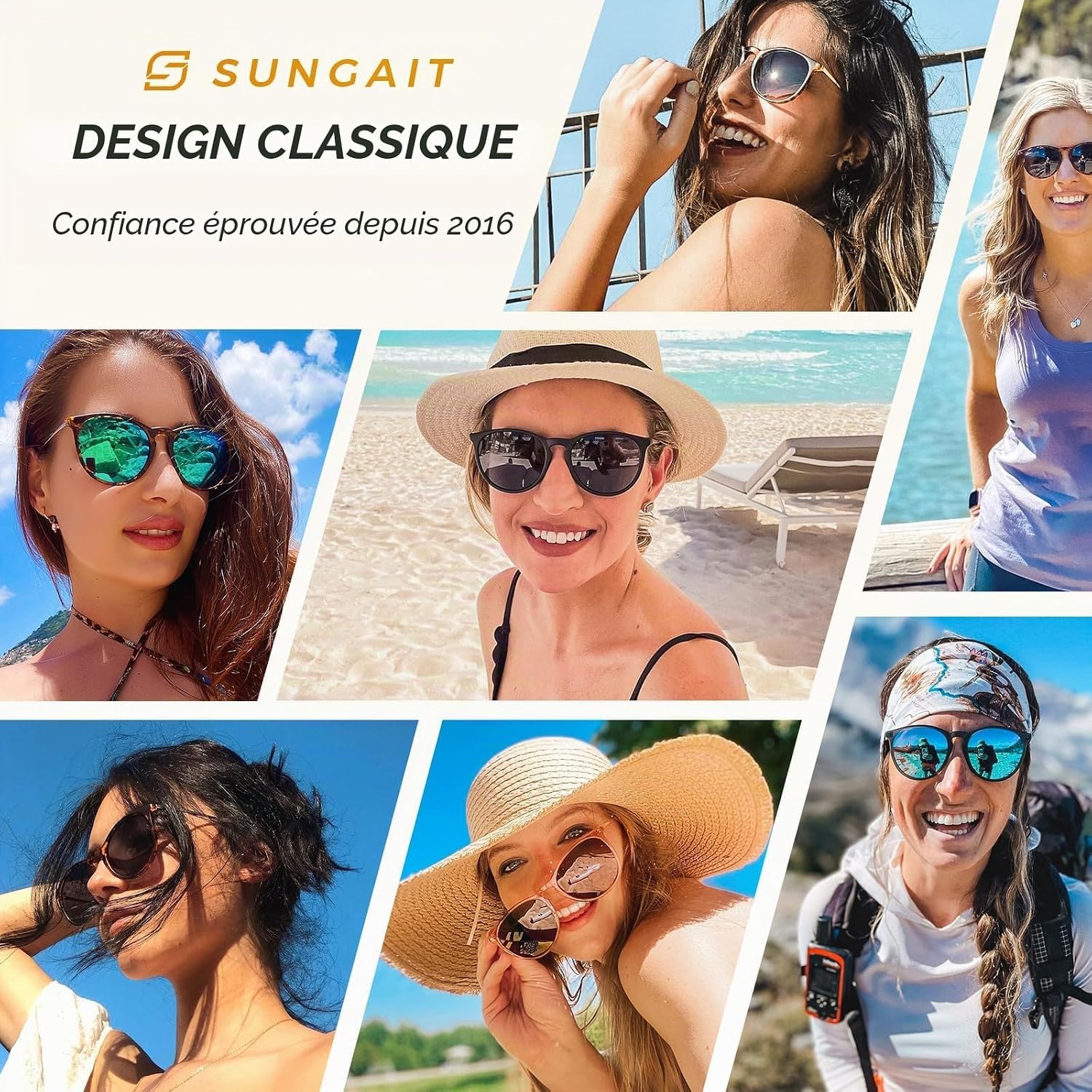 Lunettes de soleil vintage de forme arrondie pour homme et femme style classique et rétro Cadre Rose Brun (Finition Brillante)/Lentille Polarisée Brun Clair