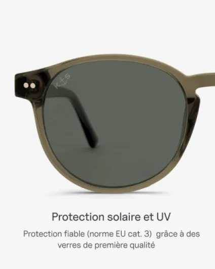 Kapten & Son Lunettes de soleil Marais - Unisexe - Lunettes de soleil élégantes avec monture esthétique en acétate de haute qualité - Protection fiable contre le soleil et les UV - Largeur de la Tortoise Green